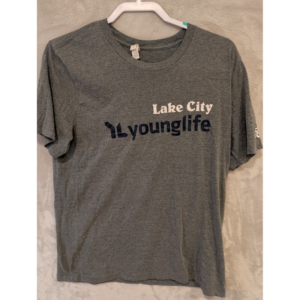 YoungLife Lake City Bella Canvas T-Shirt‎ Gray Large Elevation 8671
